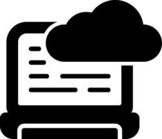 Cloud Computing Glyph Icon vector