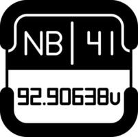 Niobium Periodic Table Element vector