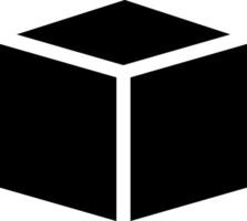 Cube Glyph Icon vector