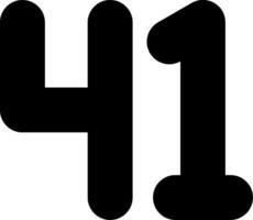 Forty One Glyph Icon vector