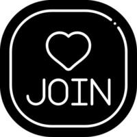Join Glyph Icon vector