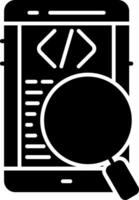 Code Review Glyph Icon vector