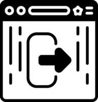 Log Out Glyph Icon vector