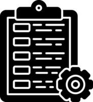 Automated Testing Glyph Icon vector