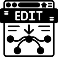 Edit Tools Glyph Icon vector
