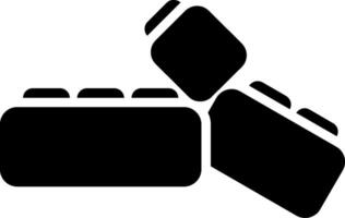 Building Blocks Glyph Icon vector