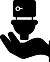 Toileting Assistance Glyph Icon vector
