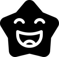 Smile Beam Glyph Icon vector