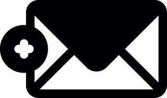 Add Message Glyph Icon vector