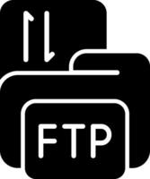 Ftp Glyph Icon vector