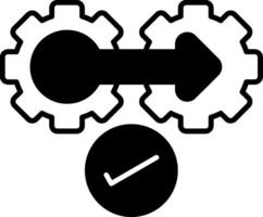 Integration Testing Glyph Icon vector