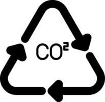 Carbon Offset Symbol Glyph Icon vector