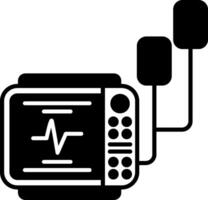 Defibrillator Glyph Icon vector