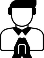 Gratitude Practice Glyph Icon vector