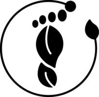 Carbon Footprint Symbol Glyph Icon vector