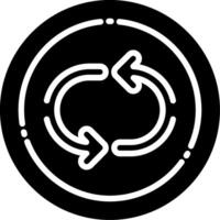 Arrow Loop Glyph Icon vector