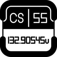 Cesium Periodic Table Element vector