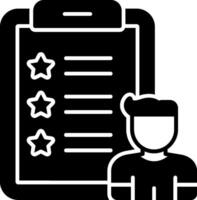 Feedback Report Glyph Icon vector