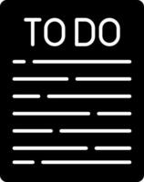 Task Glyph Icon vector