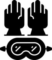 Gloves and goggles icon price 1 credit usd 1 vector