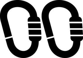 Spring Clamp Glyph Icon vector