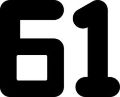 Sixty One Glyph Icon vector