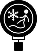 Watch for Ice Glyph Icon vector