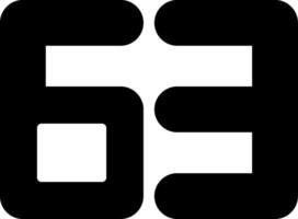Sixty Three Glyph Icon vector