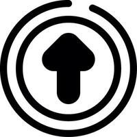 Up Arrow Glyph Icon vector