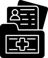 Patient File Glyph Icon vector