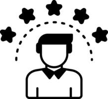 Self-Esteem Building Glyph Icon vector