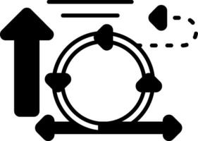 Agile Scaling Glyph Icon vector