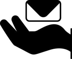 Email Assistance Glyph Icon vector