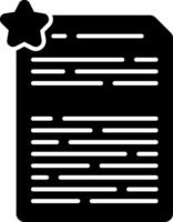 Feedback Summary Glyph Icon vector