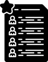 Comment Summary Glyph Icon vector