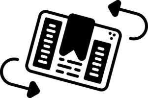 Tilt Indicator Glyph Icon vector