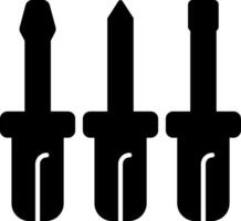 Screwdriver Set Glyph Icon vector