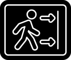 Emergency Exit Glyph Icon vector