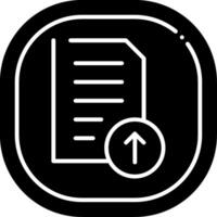Upload File Glyph Icon vector