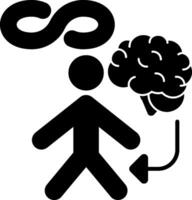 Mind-Body Connection Glyph Icon vector