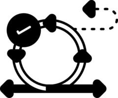 Iterative Development Glyph Icon vector