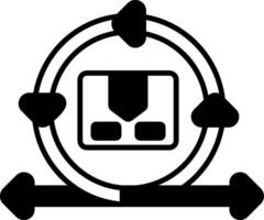 Incremental Delivery Glyph Icon vector