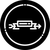Arrow with Ribbon Glyph Icon vector