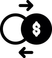Exchange Glyph Icon vector