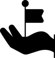 Independence Support Glyph Icon vector