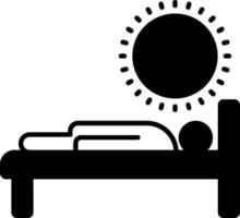 Afternoon Nap Glyph Icon vector