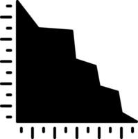 Sprint Burndown Glyph Icon vector