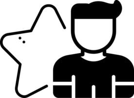 Star User Glyph Icon vector