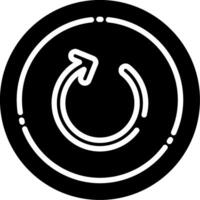 Circular Arrowhead Glyph Icon vector