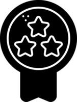 Feedback Badge Glyph Icon vector
